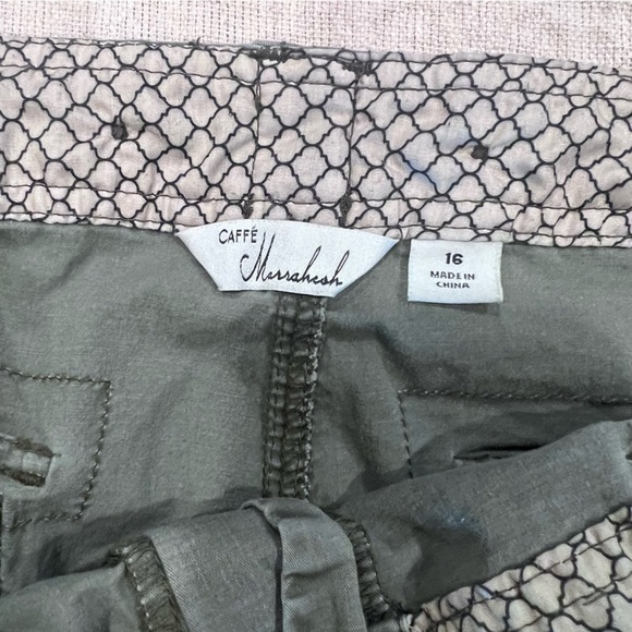 Caffe Marrakesh Green Pants. Size 16. Skinny straight Spring Lightweight Casual - Picture 5 of 6